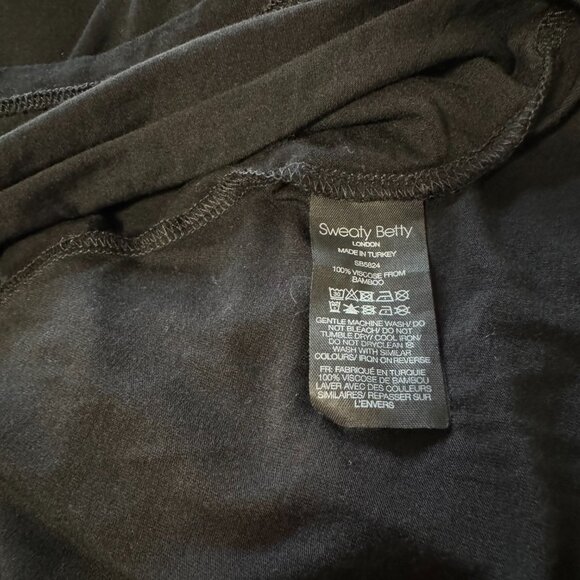 Sweaty Betty Long Sleeve Black Flowy Shirt Womens Size XXL - Picture 8 of 8